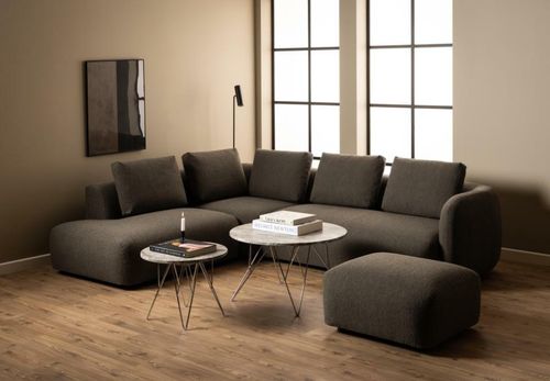 Stolik kawowy Prunus 55cm marmur szary/chrom na Arena.pl