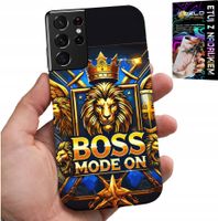 ETUI DO SAMSUNG GALAXY S21 Ultra - BOSS LEW Z KORONĄ NA TARCZY CASE + FOLIA