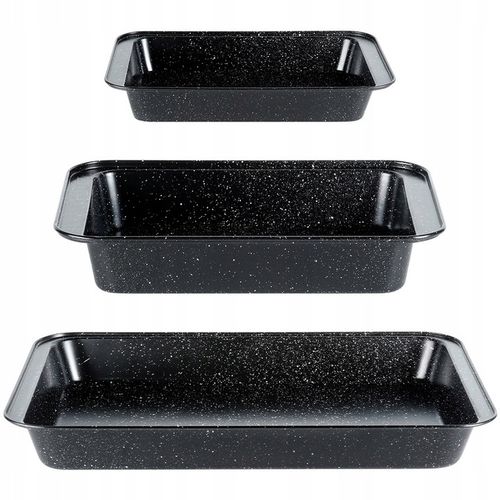 3x Forma GRANITOWA blacha brytfanna brytfanka blacha pieczenia mięsa ciasta na Arena.pl