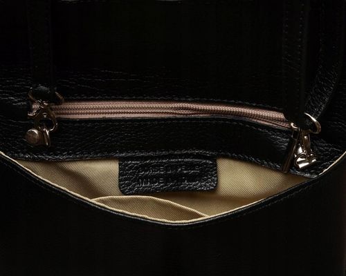 WŁOSKA SKÓRZANA KOPERTÓWKA TOREBKA WIZYTOWA SOLOME FLORA CZARNA WIECZOROWA na Arena.pl