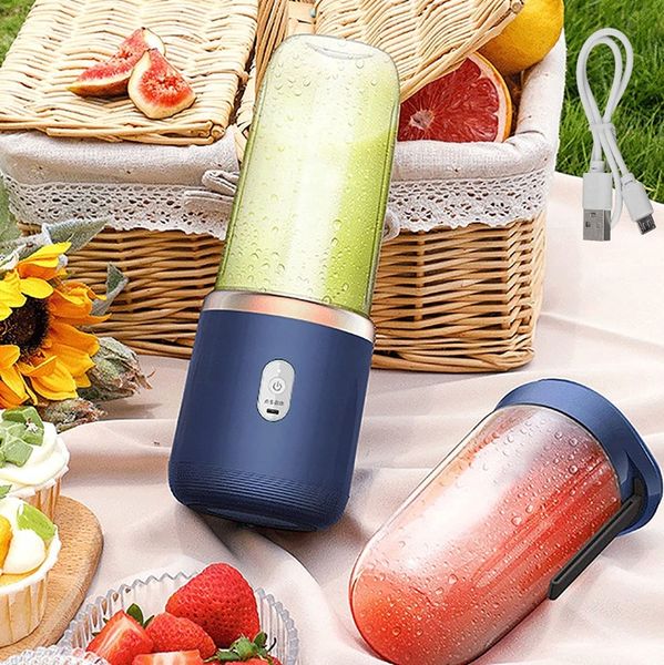 6 OSTRZY MAŁA ELEKTRYCZNA SOKOWIRÓWKA, 400 ML OSOBISTY MINI MIKSER DO SOKÓW zdjęcie 1