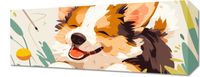 Obraz 50x20cm Beztroski Corgi