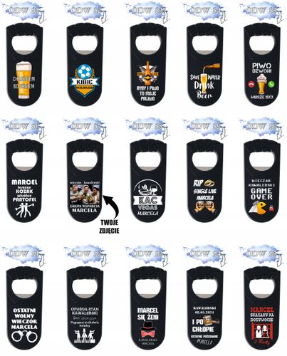 OTWIERACZ do piwa NADRUK UV podziękowanie na urodziny OSIEMNASTKĘ na Arena.pl