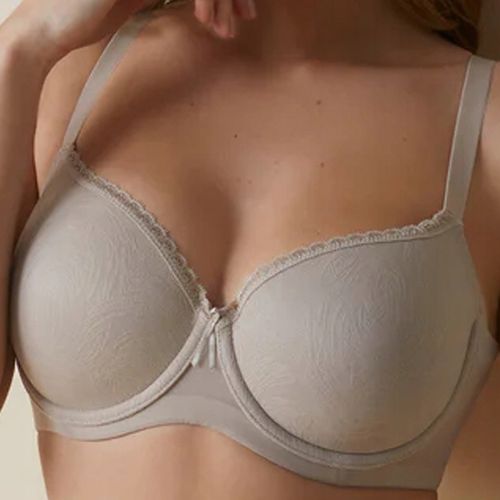 Biustonosz Usztywniany Gładki Modelujący Boki Codzienny Wygodny Beżowy 95D na Arena.pl