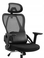 FOTEL BIUROWY MATERIAŁOWY CABRO C507 CZARNY TKANINA