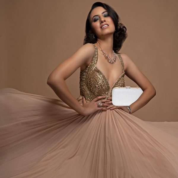 Srebrna torebka wieczorowa wizytowa brokatowa zdjęcie 10