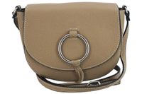 Damska skórzana listonoszka włoska - Beżowa ciemna