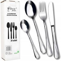 ZESTAW SZTUĆCÓW STALOWYCH SERWIS OBIADOWY SZTUĆCE STAL NIERDZ. 12 OSÓB 48el