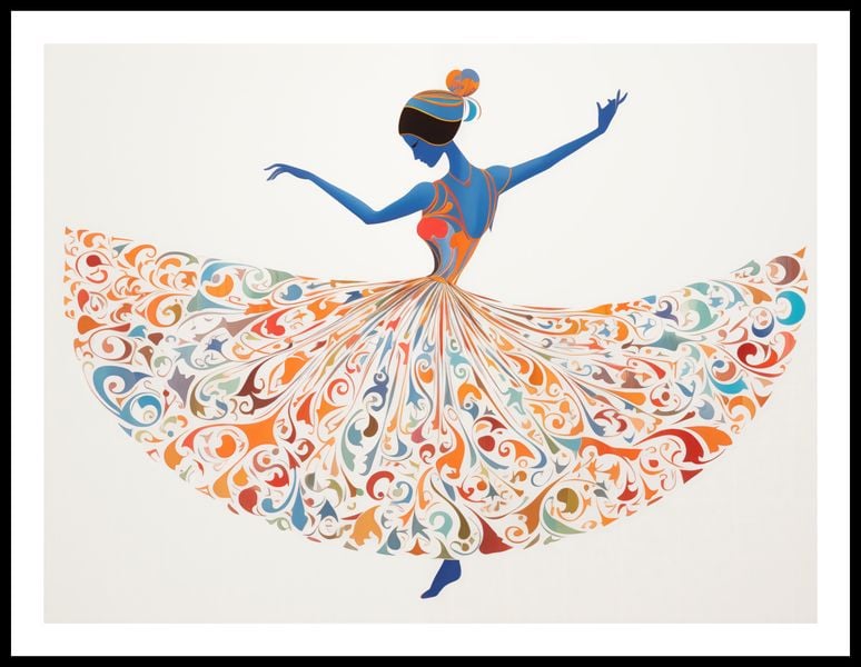 Plakat 80x60cm Wirująca Balerina zdjęcie 3