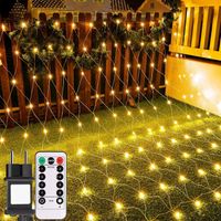 Siatka LED BIAŁA CIEPŁA LAMPKI choinkowe KURTYNA 3x2m IP44 8 TRYBÓW+Pilot