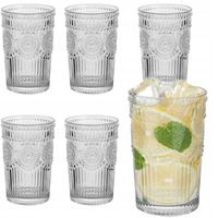 2 x SZKLANKI DO WODY DRINKÓW NAPOJÓW 340 ML WYSOKIE ZESTAW 6 SZTUK LONG DRI