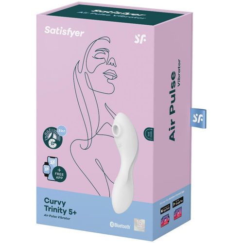 stymulator łechtaczki silikonowy satisfyer curvy trinity 5 biały na Arena.pl