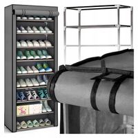 SZAFA NA BUTY OBUWIE MATERIAŁOWA TEKSTYLNA SKŁADANA PÓŁKA REGAŁ