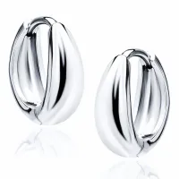 KLASYCZNE RODOWANE SREBRNE KOLCZYKI GŁADKIE KOŁA KÓŁKA RYNIENKI 1.3CM