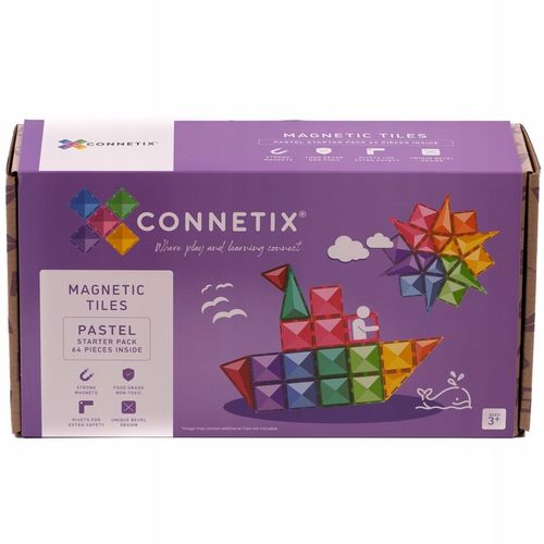 Pastelowy Zestaw Startowy Klocki Magnetyczne Pastel Starter Pack Connetix na Arena.pl