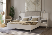 Łóżko Dwuosobowe 160x200 cm + Stoliki Nocne Biały EKONOM MR - 4 Kolory