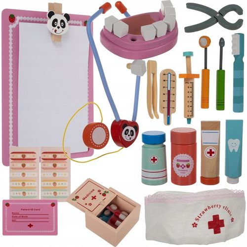 Drewniany Zestaw Małego Doktora Lekarz Dentysta dla Dzieci Prezent na Arena.pl