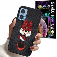 ETUI DO MOTOROLA MOTO E22 / E22i - MYSZKA MINNIE MICKEY MINI + SZKŁO