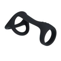 Tri O Silicone Shaft Cock And Ball Ring - Black