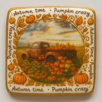 CIASTKO LUKROWANE  AUTUMN N PEACE ROZ.L PION RĘCZNIE ROBIONE