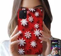 ETUI DO SAMSUNG GALAXY A81 - PŁATKI ŚNIEGU, ŚNIEG, GWIAZDKI, ŚWIĘTA
