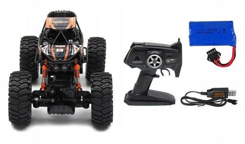 SAMOCHÓD ZDALNIE STEROWANY MONSTER AUTO RC 4X4 KOŁA XXL + PILOT AKUMULATOR na Arena.pl