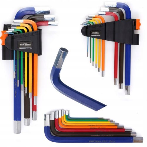 Zestaw Kolorowych Imbusów HEX 9 sztuk elementów Kraft&Dele na Arena.pl