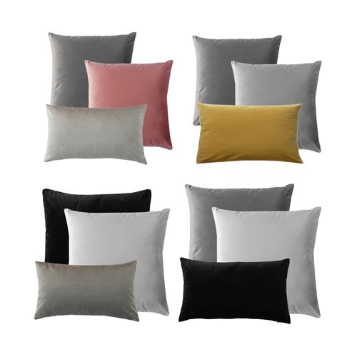 Poszewka SZARA poduszka aksamitna dekoracyjna 50X50CM na Arena.pl