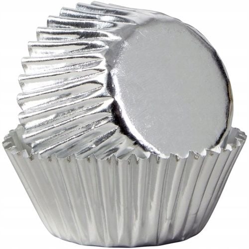 FOREMKI PAPIEROWE MUFFINKI BABECZKI SREBRNY 60x zdjęcie 1