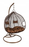 FOTEL WISZĄCY PODWÓJNY DWUOSOBOWY OGRODOWY BALI BR