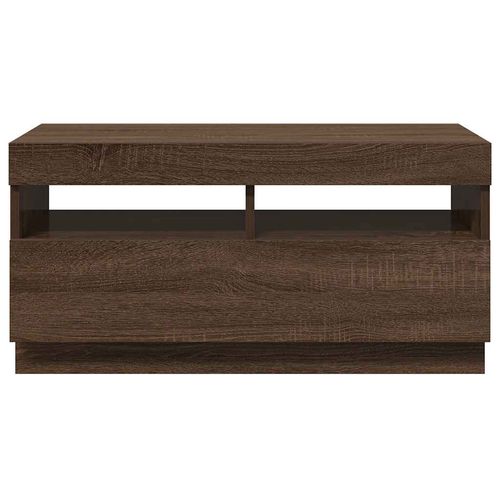 Szafka pod TV z oświetleniem LED, brązowy dąb, 80x35x40 cm na Arena.pl