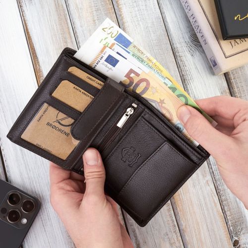 portfel męski klasyczny ze skóry licowej brodrene g-10-br na Arena.pl