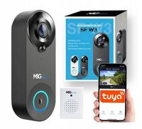 Wideodomofon MBG Line SF W3 czarny bezprzewodowy z kamerą Full HD Wi-Fi