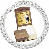 Bransoletka Srebrna Pancerka 925 Pełna Diamentowana 7,50 mm Grawer Gratis