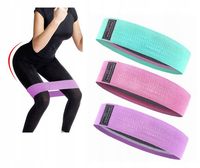 Gumy Oporowe Do Ćwiczeń Materiałowe Zestaw Gum Fitness Power Band 3 Szt