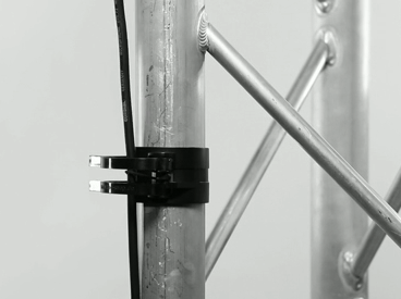 Obejma uchwyt mocujący kabli przewodów do kratownic 48-51 mm Czarny 1 szt. na Arena.pl