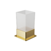 Riko kubek stojący szklany, złoty połysk