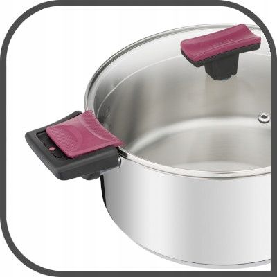 Komplet garnków Cook&Clip patelnie Intuition stal nierdzewna na Arena.pl