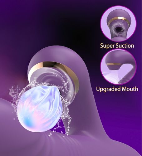 Fioletowy posuwisty wibrator ze stymulatorem na Arena.pl