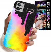 ETUI DO MOTOROLA G32 - TĘCZOWE KOLOROWE WZORY, FARBA + FOLIA