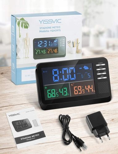 Bezprzewodowa Stacja Pogodowa Zegar Termometr Data na Arena.pl