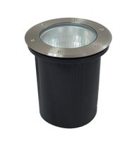 Lampa oprawa gruntowa najazdowa srebrna okrągła 23 cm E27 IP67 SU-MA
