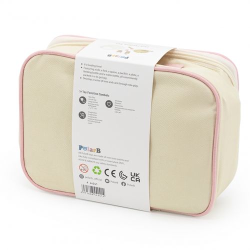 VIGA PolarB Drewniany Zestaw do Karmienia Lalki Torba - z Butelką i Śliniaczkiem na Arena.pl