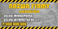 BANER REKLAMA 200x100 USŁUGI MINIKOPARKĄ/WYWROTKĄ Twoje LOGO