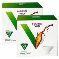 Filtry papierowe Hario do kawy dripa V60 VCF-02 opak. 2 x 100 (200 szt) BOX