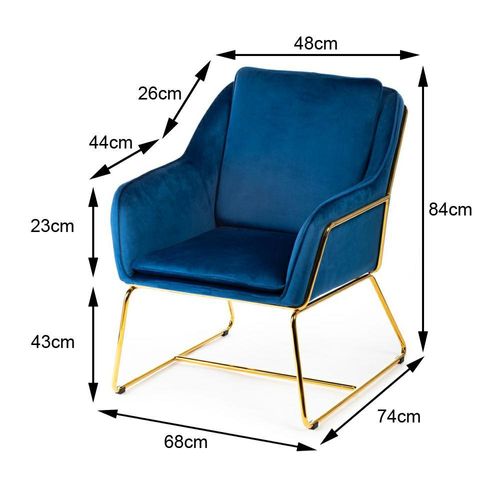 Fotel Stella Gold Blue na Arena.pl