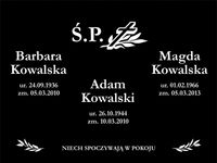 Tablica z grawerem nagrobna Tabliczka nagrobkowa 40x30 krzyż