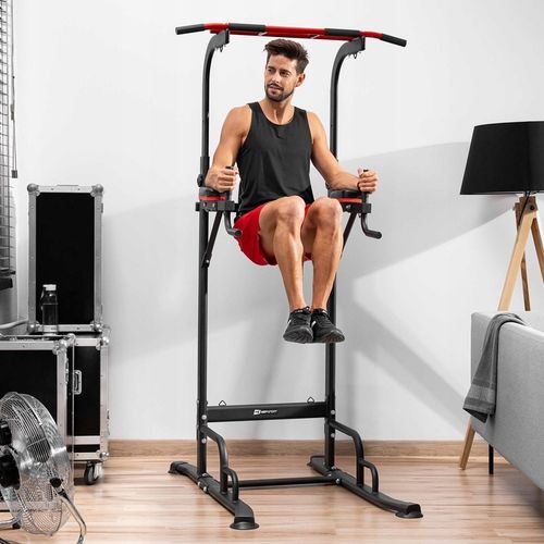 Poręcze do ćwiczeń mięśni brzucha z drążkiem i ekspanderami Hop Sport mocne na Arena.pl