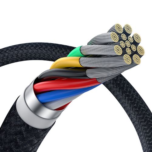 Kabel przewód Crystal Shine USB-C - USB-C USB3.2 100W 20Gbps 1.5m - czarny na Arena.pl