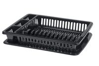 Suszarka osączarka do naczyń z tacką i ociekaczem na sztućce Molly antracyt duża